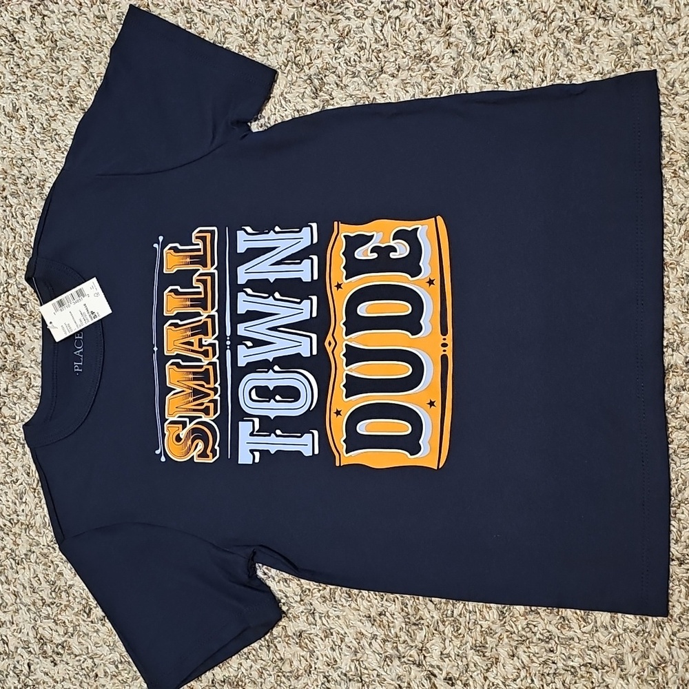 The Children's Place Navy Small Town Dude Tee Shirt Size S/P (5/6)